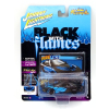 1993 Pontiac Firebird T/A black & blue firebird flames - skala 1:64 - Johnny Lightning